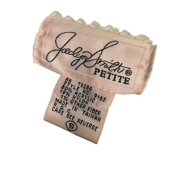 Vintage 80s Jaclyn Smith Pearl Embellished Knit Sweater Small - Picture 4 of 8